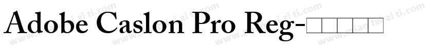Adobe Caslon Pro Reg字体转换